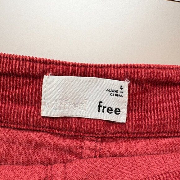 Aritzia Wilfred Free Corduroy Mini Skirt in Deep Burnt Red Size 4 - Picture 5 of 6